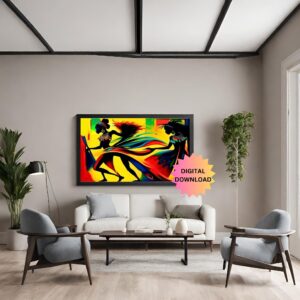 All sizes Compatible Painting of two women downloadable  wall art